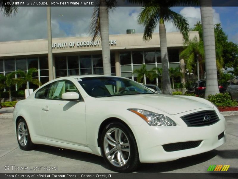 Ivory Pearl White / Wheat 2008 Infiniti G 37 Coupe