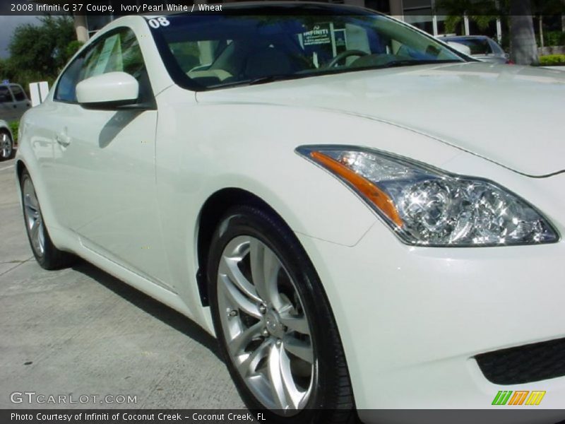 Ivory Pearl White / Wheat 2008 Infiniti G 37 Coupe