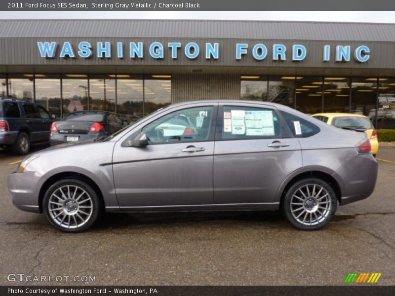 Sterling Gray Metallic / Charcoal Black 2011 Ford Focus SES Sedan