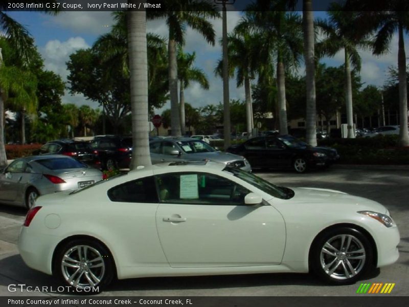 Ivory Pearl White / Wheat 2008 Infiniti G 37 Coupe