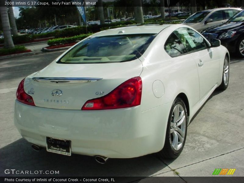 Ivory Pearl White / Wheat 2008 Infiniti G 37 Coupe
