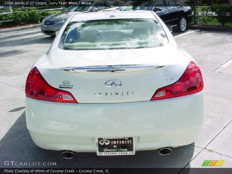 Ivory Pearl White / Wheat 2008 Infiniti G 37 Coupe