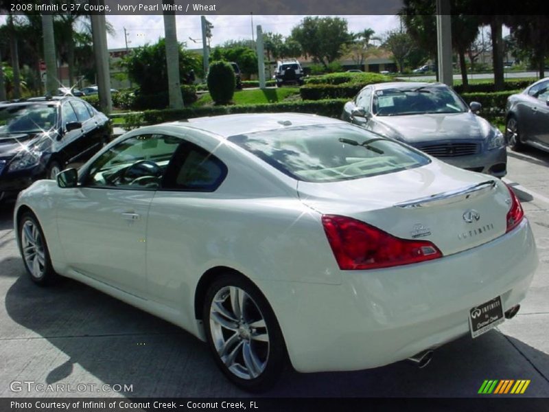 Ivory Pearl White / Wheat 2008 Infiniti G 37 Coupe
