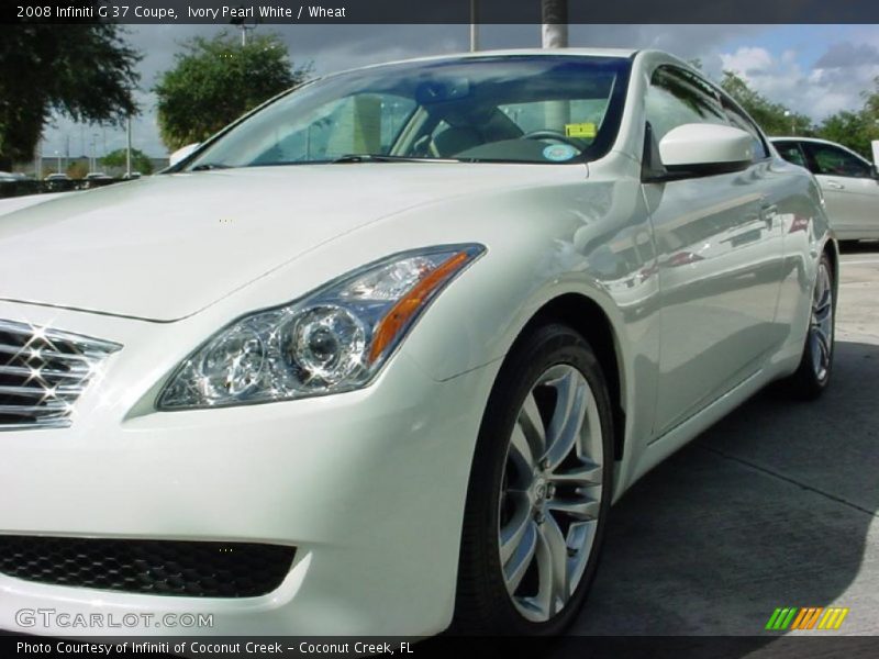 Ivory Pearl White / Wheat 2008 Infiniti G 37 Coupe