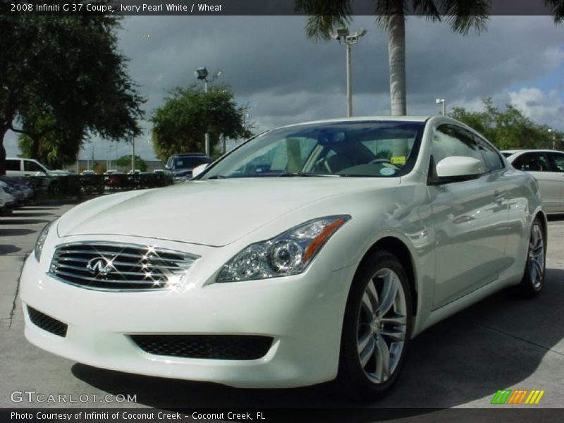 Ivory Pearl White / Wheat 2008 Infiniti G 37 Coupe
