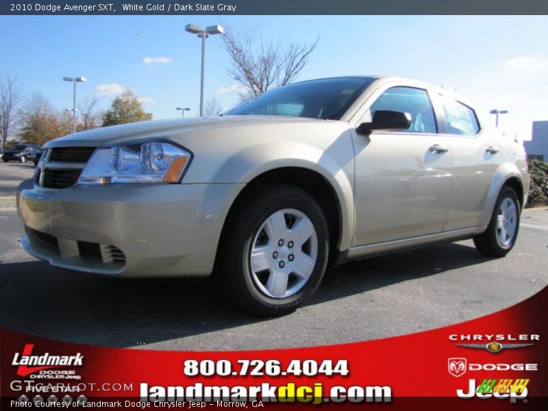 White Gold / Dark Slate Gray 2010 Dodge Avenger SXT