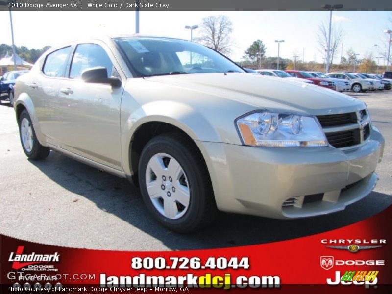White Gold / Dark Slate Gray 2010 Dodge Avenger SXT