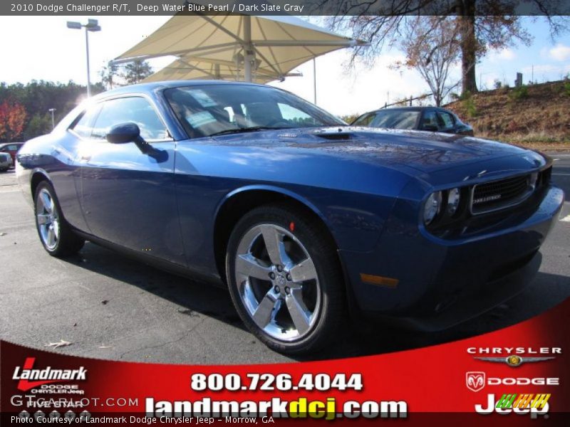 Deep Water Blue Pearl / Dark Slate Gray 2010 Dodge Challenger R/T