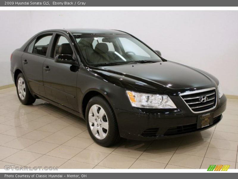 Ebony Black / Gray 2009 Hyundai Sonata GLS