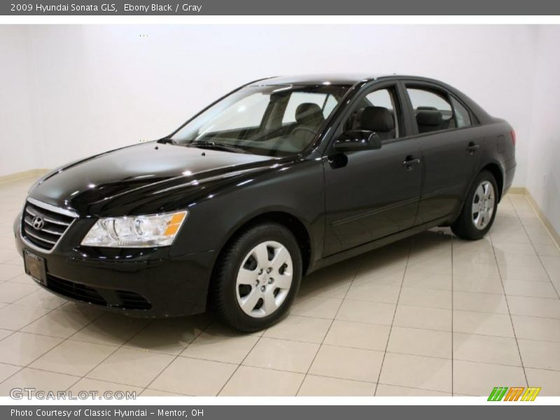 Ebony Black / Gray 2009 Hyundai Sonata GLS