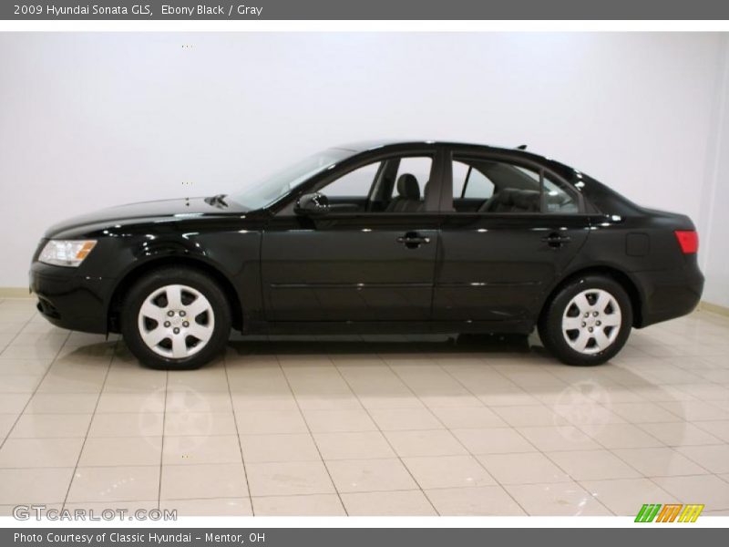Ebony Black / Gray 2009 Hyundai Sonata GLS