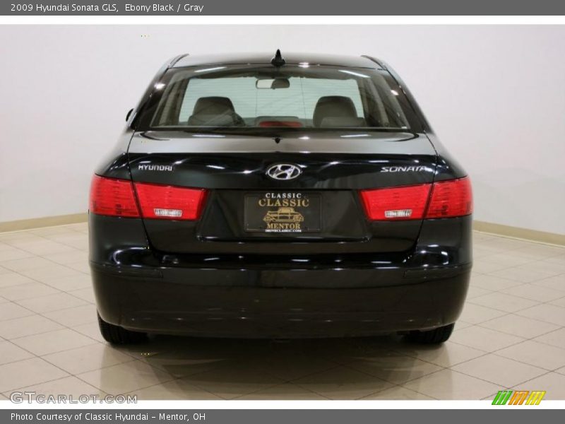 Ebony Black / Gray 2009 Hyundai Sonata GLS