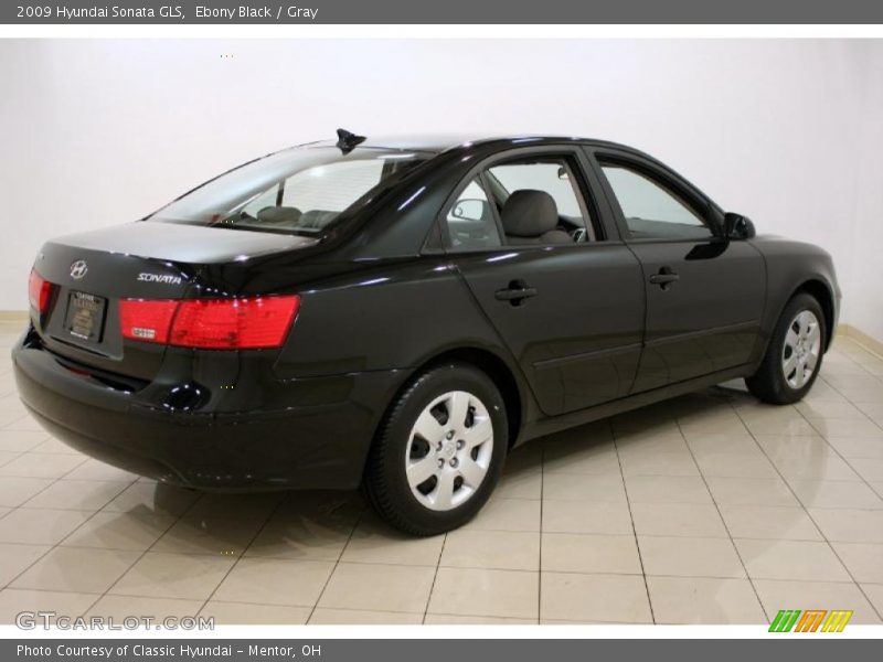 Ebony Black / Gray 2009 Hyundai Sonata GLS