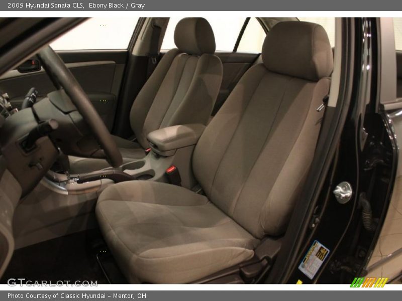 Ebony Black / Gray 2009 Hyundai Sonata GLS
