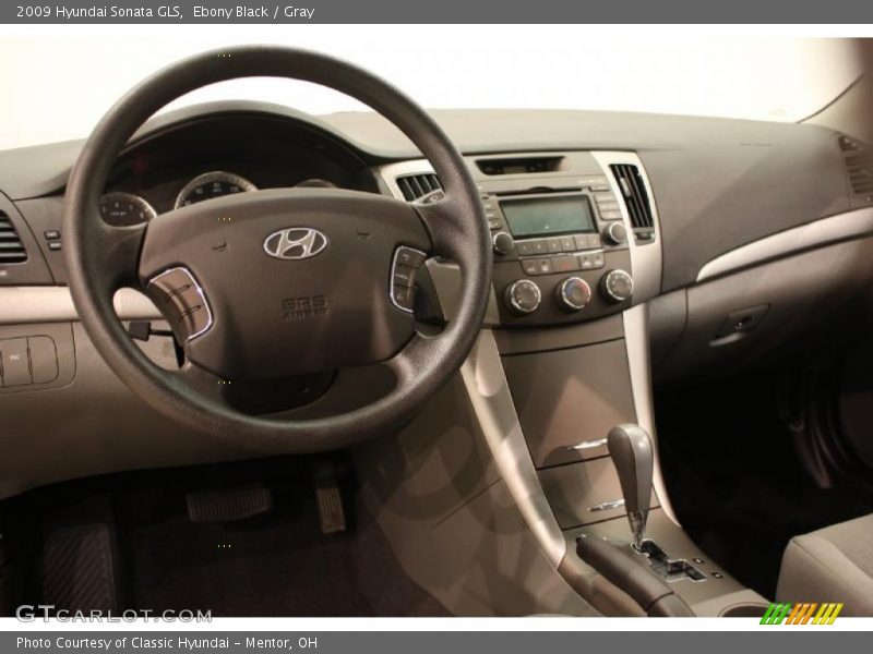 Ebony Black / Gray 2009 Hyundai Sonata GLS