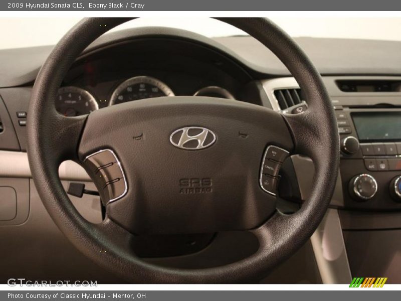 Ebony Black / Gray 2009 Hyundai Sonata GLS