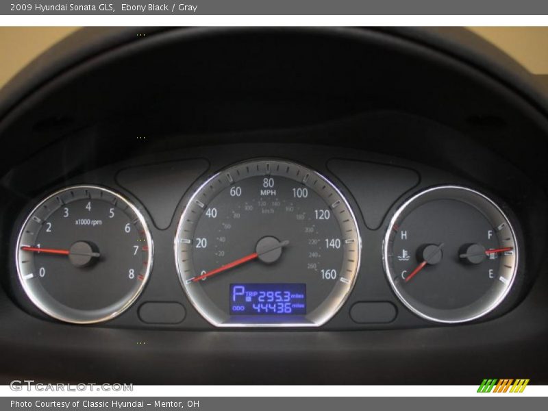 Ebony Black / Gray 2009 Hyundai Sonata GLS