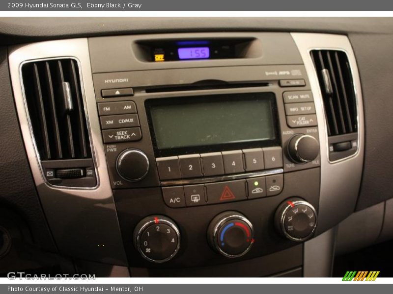Ebony Black / Gray 2009 Hyundai Sonata GLS