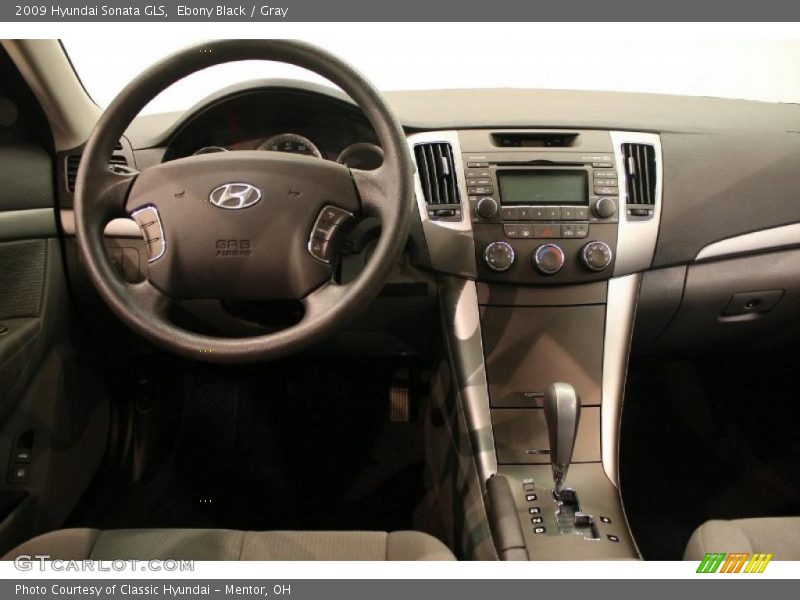 Ebony Black / Gray 2009 Hyundai Sonata GLS