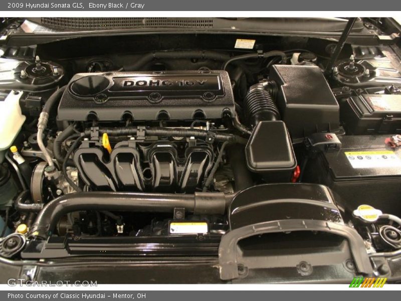 Ebony Black / Gray 2009 Hyundai Sonata GLS