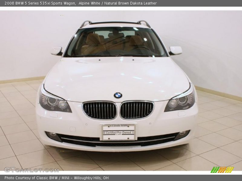 Alpine White / Natural Brown Dakota Leather 2008 BMW 5 Series 535xi Sports Wagon