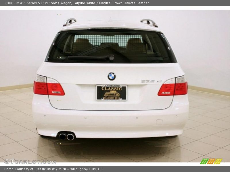 Alpine White / Natural Brown Dakota Leather 2008 BMW 5 Series 535xi Sports Wagon