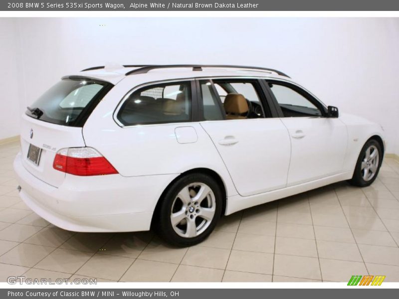 Alpine White / Natural Brown Dakota Leather 2008 BMW 5 Series 535xi Sports Wagon