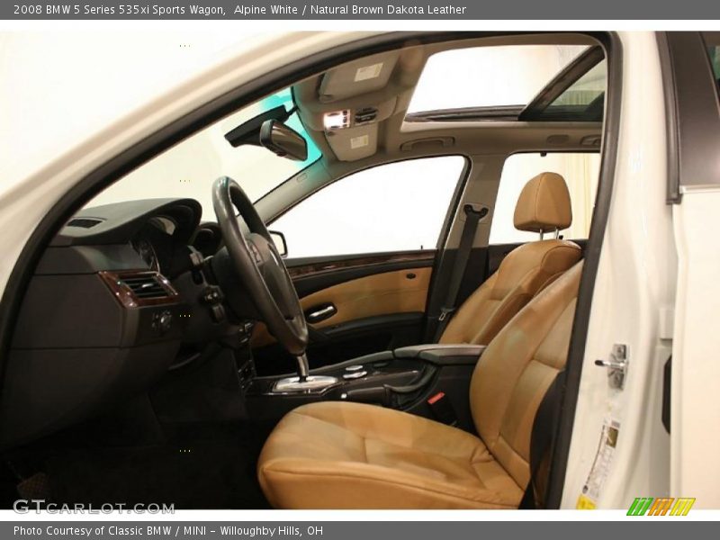 Alpine White / Natural Brown Dakota Leather 2008 BMW 5 Series 535xi Sports Wagon