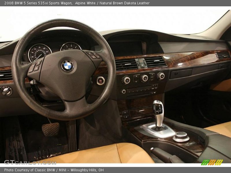 Natural Brown Dakota Leather Interior - 2008 5 Series 535xi Sports Wagon 