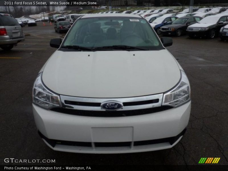 White Suede / Medium Stone 2011 Ford Focus S Sedan