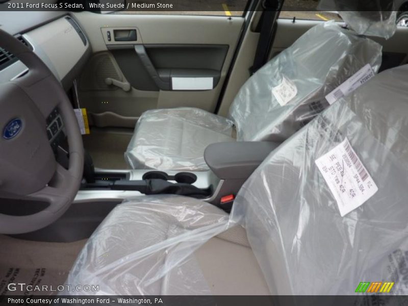 White Suede / Medium Stone 2011 Ford Focus S Sedan