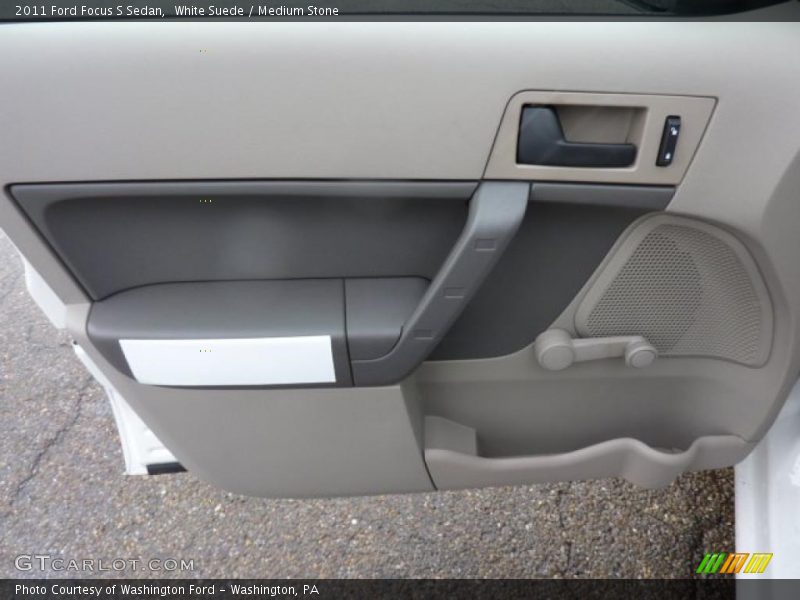 White Suede / Medium Stone 2011 Ford Focus S Sedan