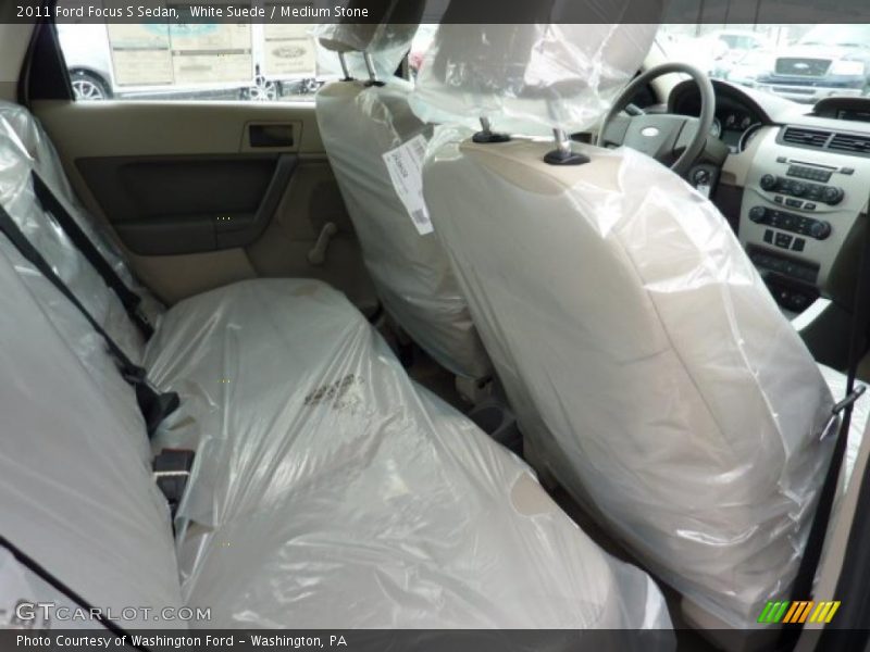 White Suede / Medium Stone 2011 Ford Focus S Sedan