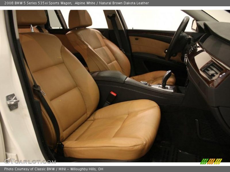 Alpine White / Natural Brown Dakota Leather 2008 BMW 5 Series 535xi Sports Wagon