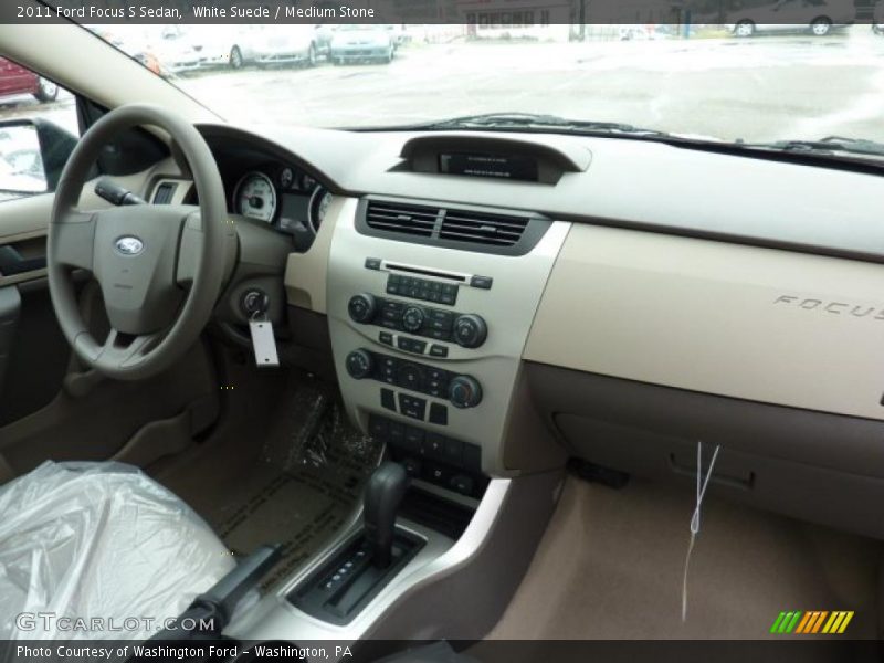 White Suede / Medium Stone 2011 Ford Focus S Sedan