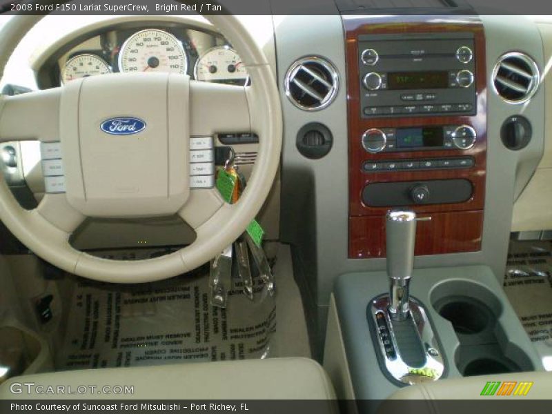 Bright Red / Tan 2008 Ford F150 Lariat SuperCrew