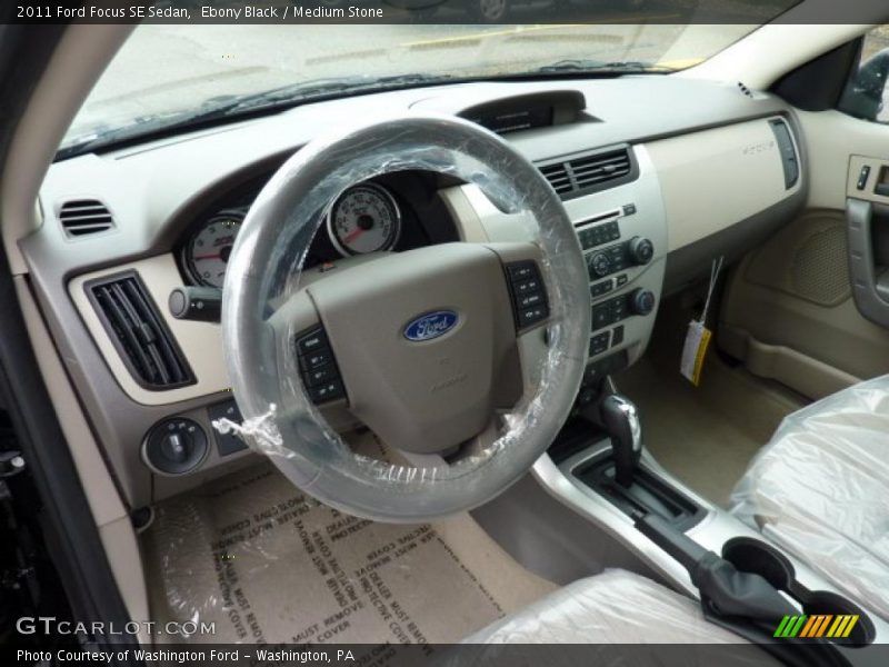 Ebony Black / Medium Stone 2011 Ford Focus SE Sedan