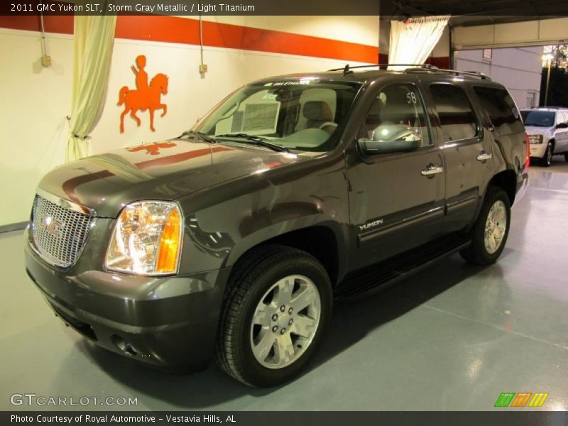 Storm Gray Metallic / Light Titanium 2011 GMC Yukon SLT