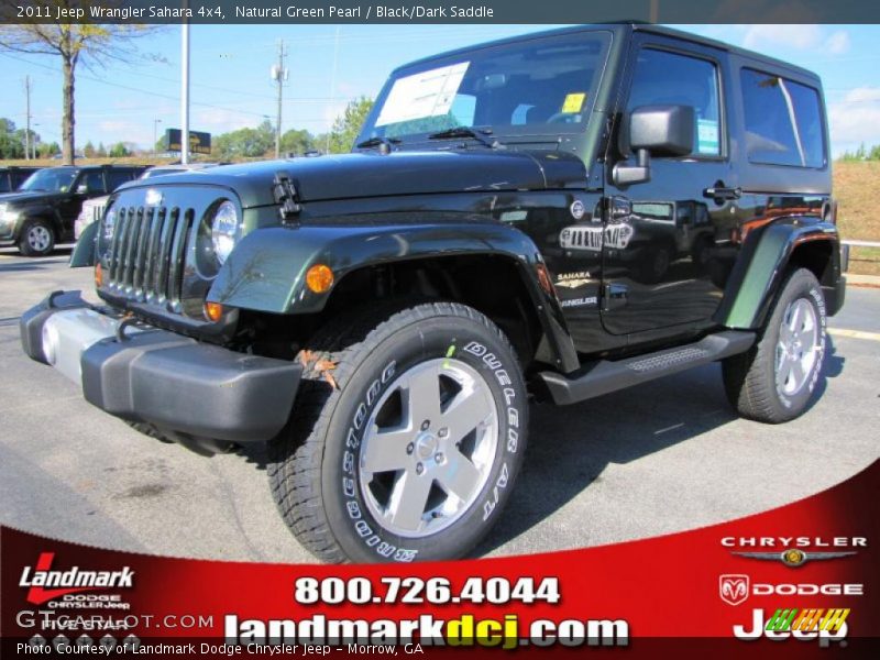 Natural Green Pearl / Black/Dark Saddle 2011 Jeep Wrangler Sahara 4x4