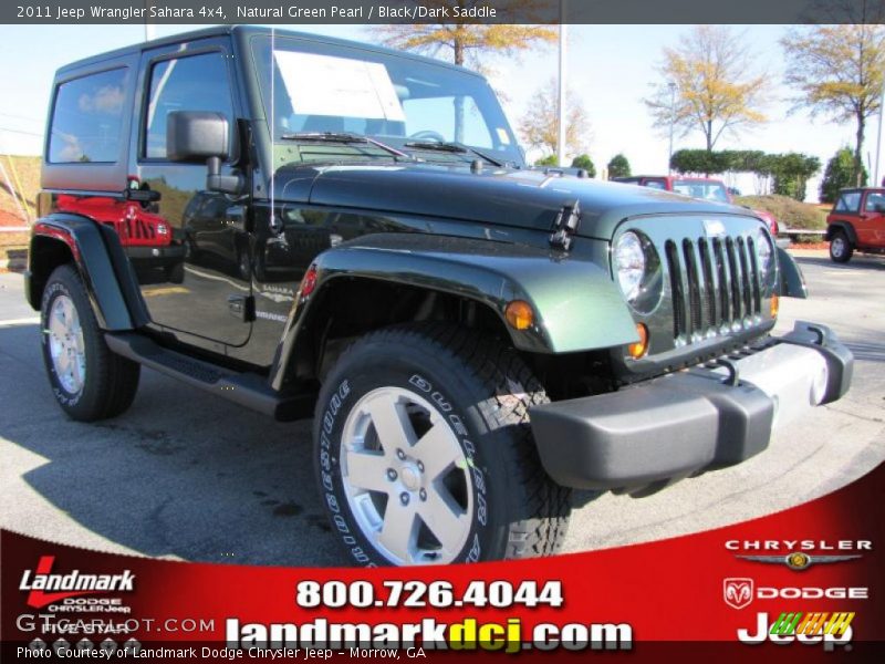 Natural Green Pearl / Black/Dark Saddle 2011 Jeep Wrangler Sahara 4x4