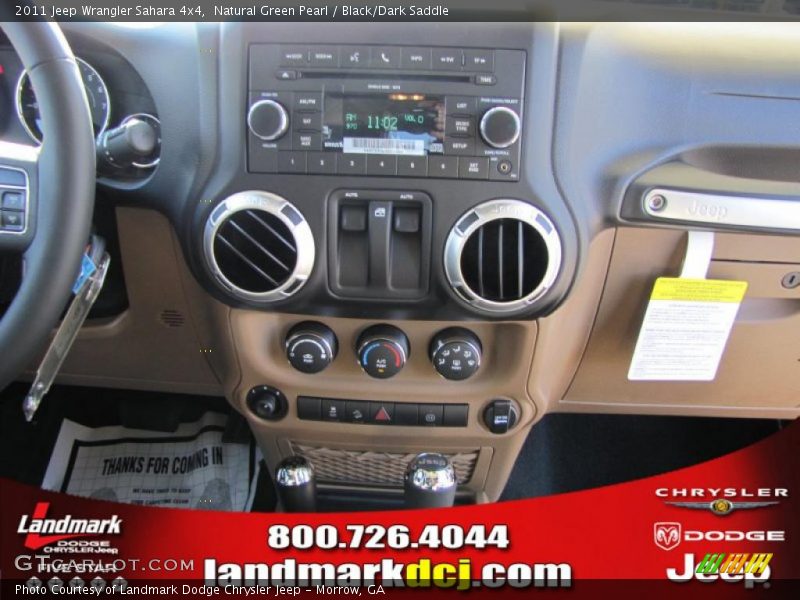 Natural Green Pearl / Black/Dark Saddle 2011 Jeep Wrangler Sahara 4x4