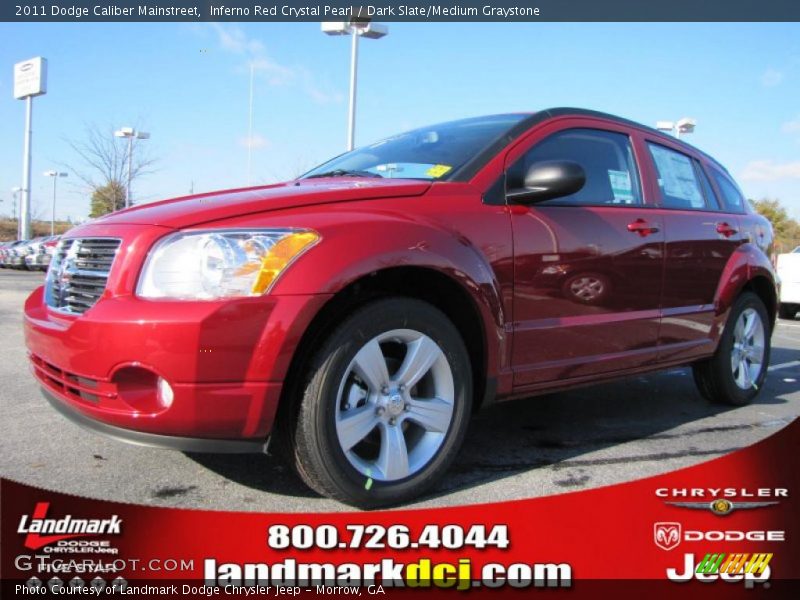 Inferno Red Crystal Pearl / Dark Slate/Medium Graystone 2011 Dodge Caliber Mainstreet