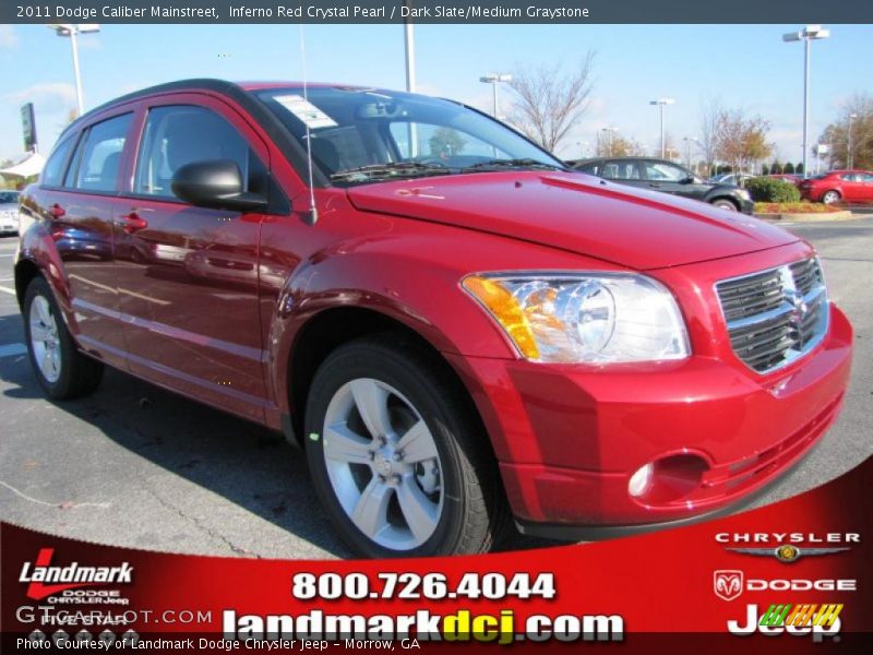 Inferno Red Crystal Pearl / Dark Slate/Medium Graystone 2011 Dodge Caliber Mainstreet