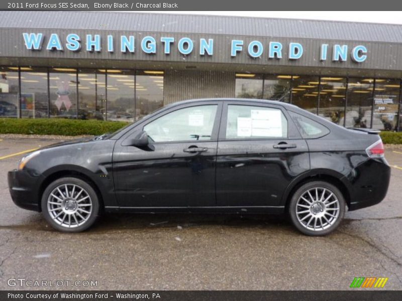 Ebony Black / Charcoal Black 2011 Ford Focus SES Sedan