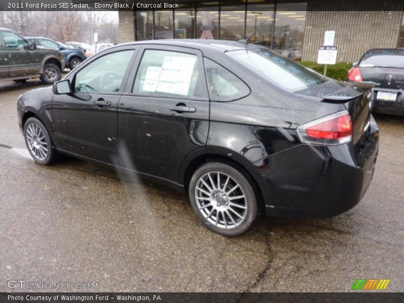 Ebony Black / Charcoal Black 2011 Ford Focus SES Sedan