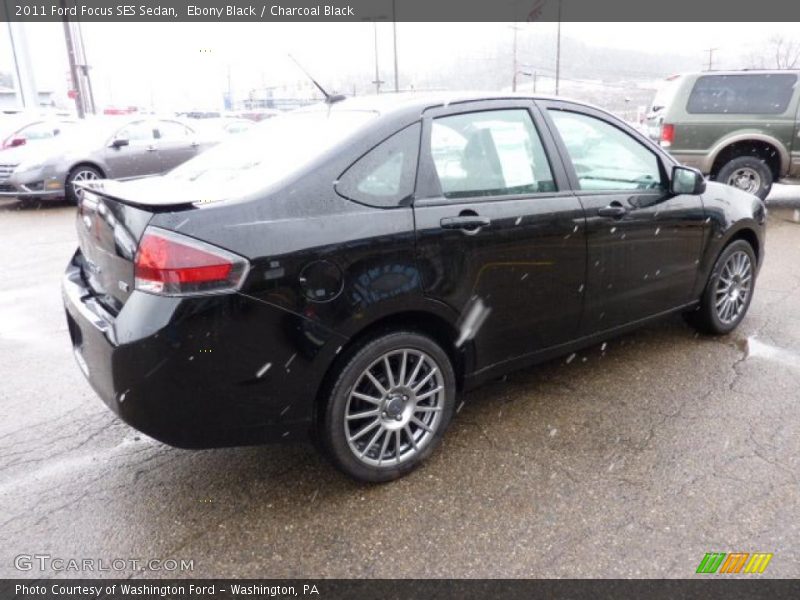 Ebony Black / Charcoal Black 2011 Ford Focus SES Sedan