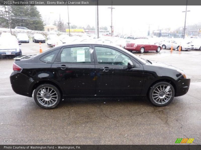 Ebony Black / Charcoal Black 2011 Ford Focus SES Sedan