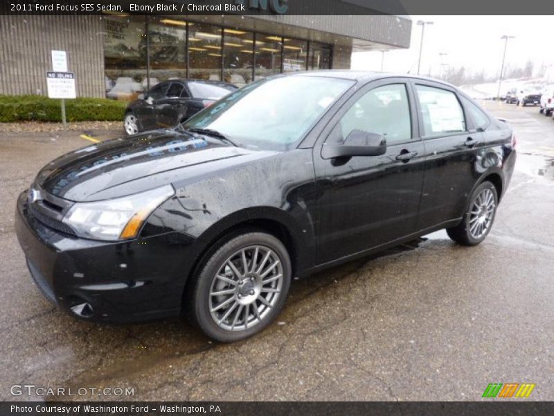 Ebony Black / Charcoal Black 2011 Ford Focus SES Sedan