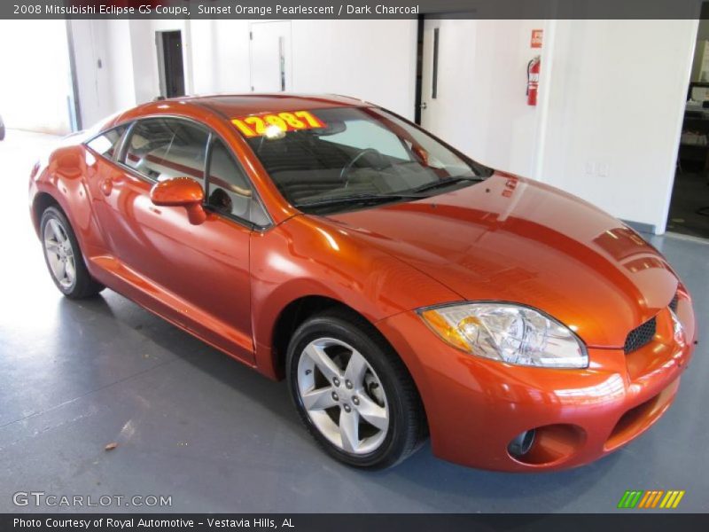 Sunset Orange Pearlescent / Dark Charcoal 2008 Mitsubishi Eclipse GS Coupe