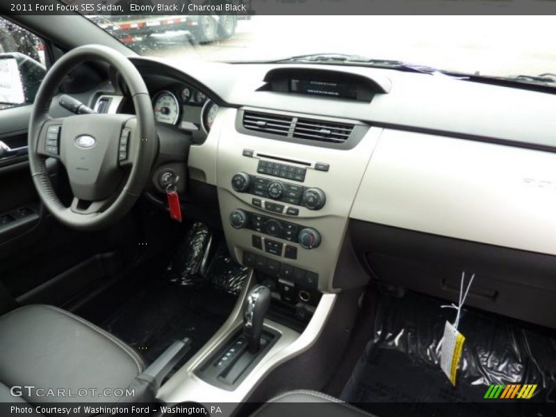 Ebony Black / Charcoal Black 2011 Ford Focus SES Sedan